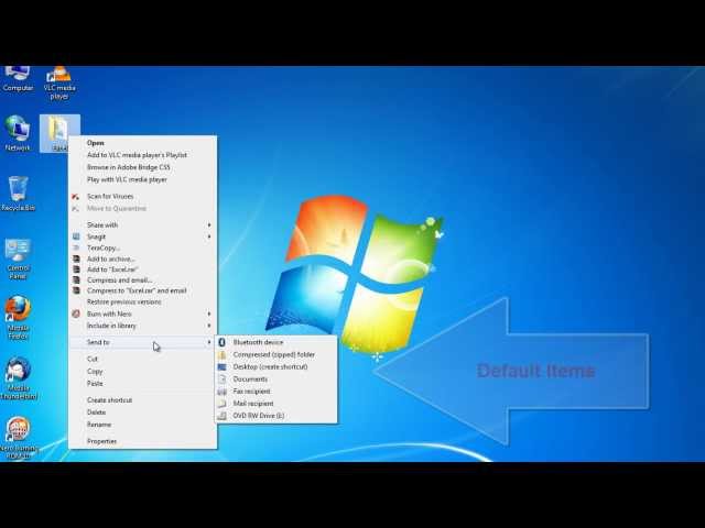 How to Customise Send To Menu in Windows 7