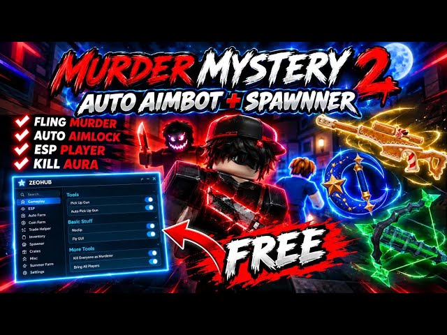 [🤑] MURDERER MYSTERY 2 SCRIPT | AIMLOCK MURDER | KEYLESS | UNDETECTED | WORKING