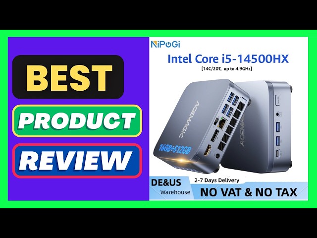 NIPOGI MINI PC Intel Core I5-14500HX DDR4 16GB RAM 512GB