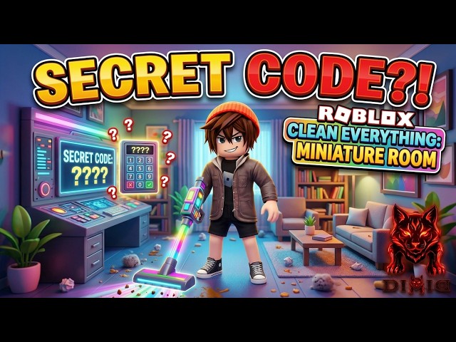 This Miniature Room Has a SECRET CODE?! | Roblox Clean Everything