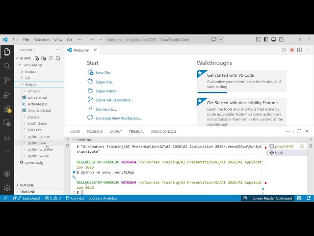 Episode 1 | Install Git Bash, Create venv, Install PyQt6, and Run First Window