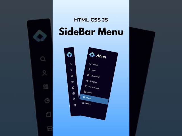 SideBar Menu Hover effect | HTML CSS