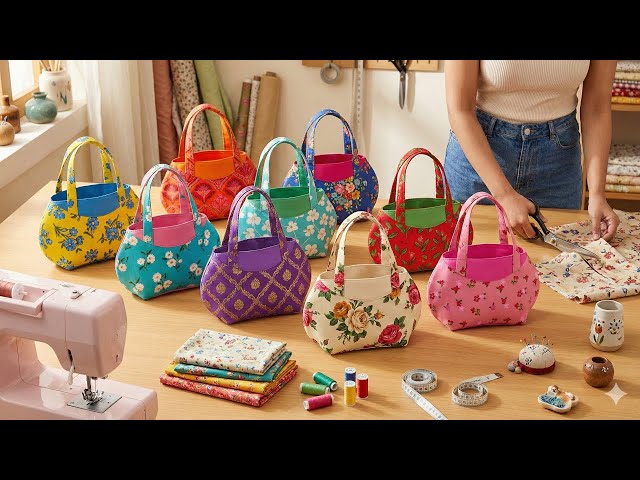 A cute little bag in just 15 minutes 💟 Easy to sew, even beginners can make one