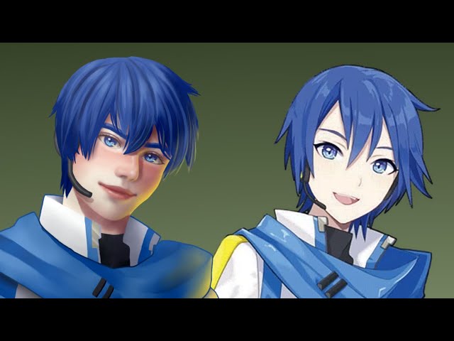 Drawing Kaito Timelapse in Krita for Android!