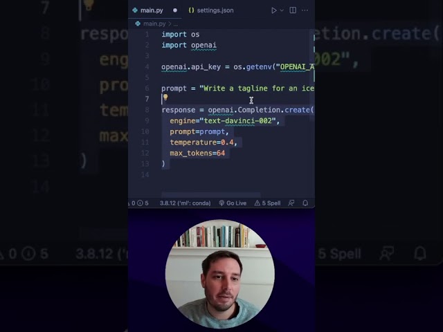How to use OpenAI API in Python in 45 seconds!