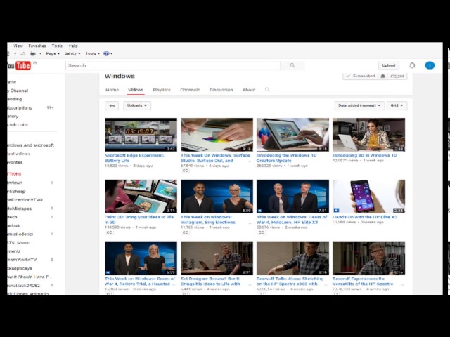 Windows on YouTube???