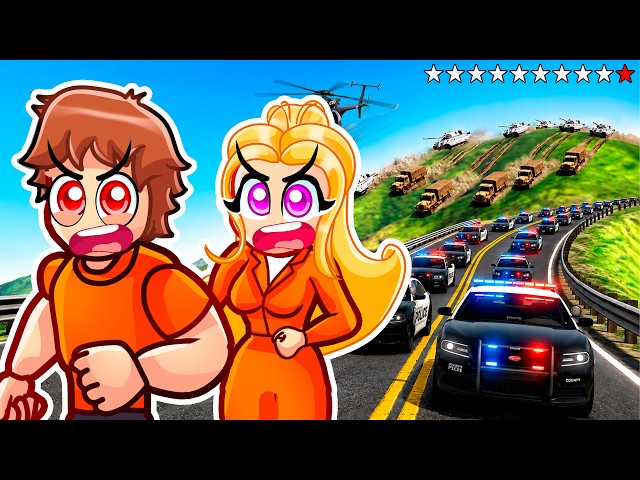 We Survived 10 STARS In GTA 5...