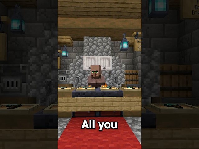 How to get Diamond Tools for Free! #minecraft #villager