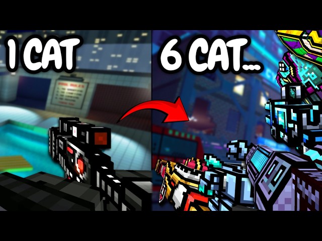 Using 1 Cat Spam TO 6 CAT SPAM... - Pixel Gun 3D