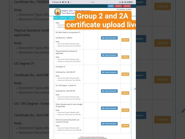 Group 2and 2a certificate upload procedure #tnpscgroup2 #tnpscgroup2and2a