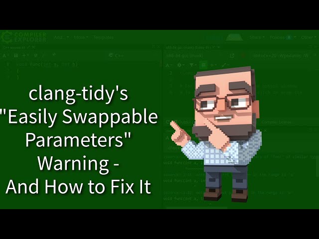 C++ Weekly - Ep 379 - clang-tidy's "Easily Swappable Parameters" Warning - And How to Fix It!