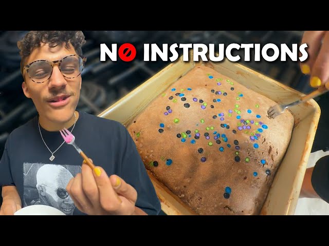 I tried baking a cake with no instructions...