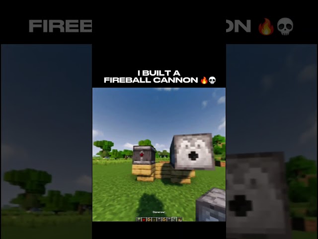 How to build a fireball cannon in #Minecraft #tutorial