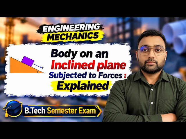 Mechanics: Friction - Body on an Inclined Plane Subjected to Forces (B.Tech)