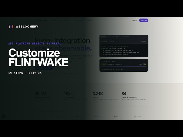 Flintwake Tutorial — Customize a Next.js API Documentation Website Template | Webloomery