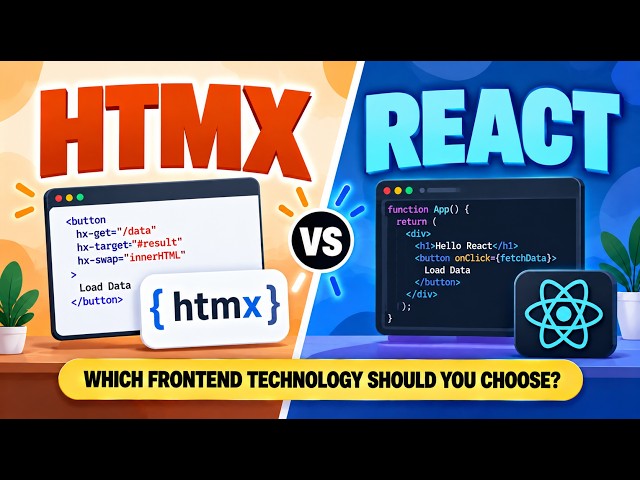 HTMX vs React | Which Frontend Technology Should You Choose? | Uplatz