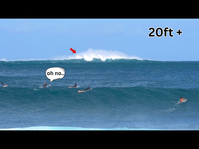 Massive Third Reef set Destroys surfers at Pipe! *Huge Waves*
