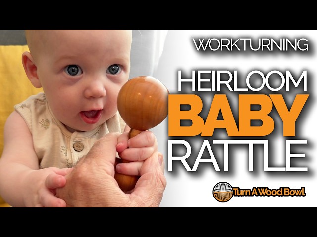 Baby Rattle Family Heirloom Woodturning - Video
