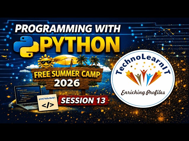 Programming With Python - Free Summer Camp 2026 | Session 13 | Sets