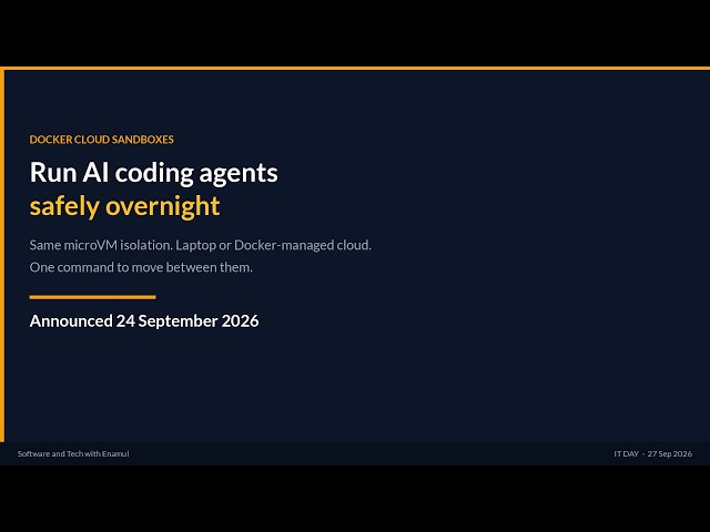 Docker Cloud Sandboxes: Run AI Coding Agents Safely Overnight