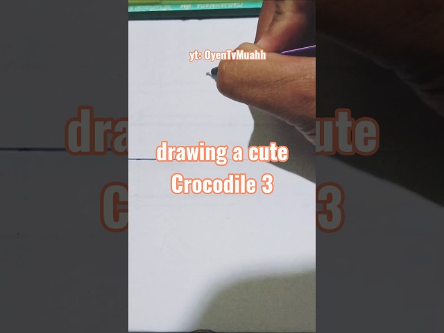 drawing a cute Crocodile ✍️🐉 #art #drawing #shorts #trending