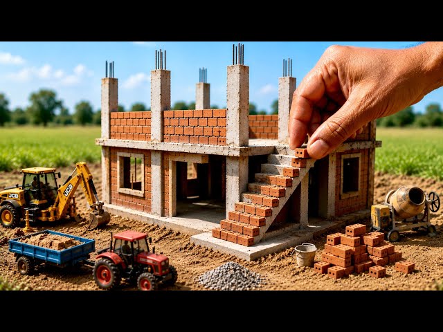 Building a Modern Miniature House for an Elderly Couple | Tiny Brick Build
