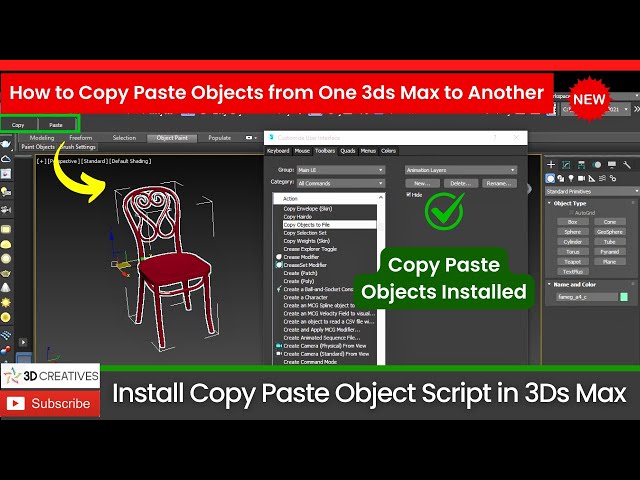 How to Copy Paste Objects from One 3ds Max File to Another