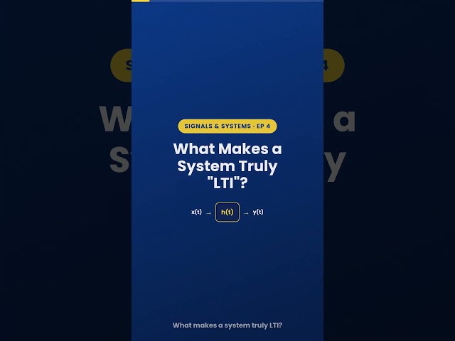 LTI Systems Explained in 41 Seconds ⚡ #shorts