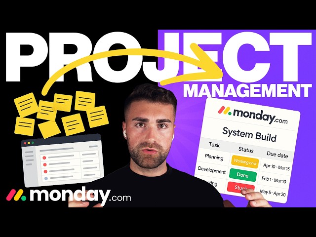 Monday.com Project Management Full Tutorial | 2025 | (Step-by-Step System Build)