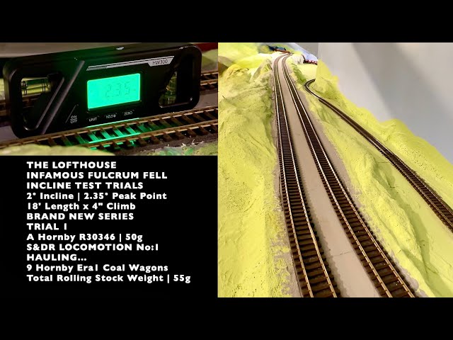 NEW Series. INCLINE TRIALS FOR MODEL TRAINS. Max Peak 2.35° Gradient Over 5.5 Metres | ml57b