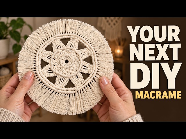 Macrame Coaster Tutorial | Turn Simple Cord into a Beautiful Mandala