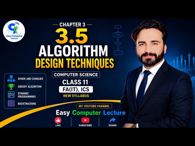 Algorithm Design Techniques | Chapter 3.5 | Class 11 Computer Science.