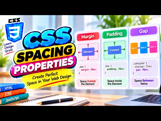CSS Spacing Properties आसान भाषा में | Margin, Padding और Gap | CSS Tutorial for Beginners