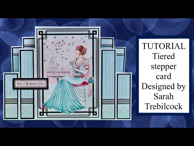 ✂️ How to Tutorial Art Deco shaped Tiered stepper card making A4 for A6 toppers #cardmaking #craft