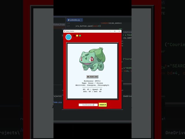 Python Pokedex #python #pokemon #pokedex