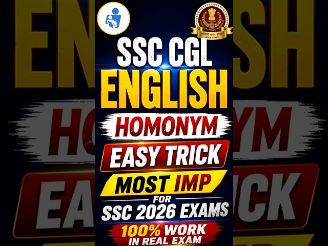 Homonyms Easy Tricks in Tamil | SSC CGL Homonyms | SSC Vocabulary Trick Tamil #homonyms #sscvocab