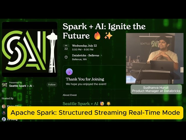 [Keynote] Spark Structured Streaming Real-Time Mode | Sudhanva Huruli | Seattle Spark + AI [한글 자막]