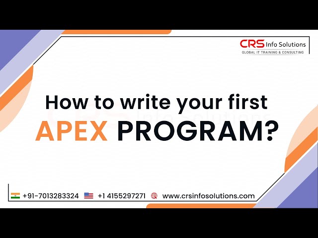 How to write your first APEX program?