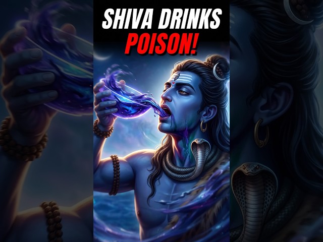 What Happened When Shiva Drank the Hālāhala Poison? ⚡ #shiva #mahadev #ancientstories
