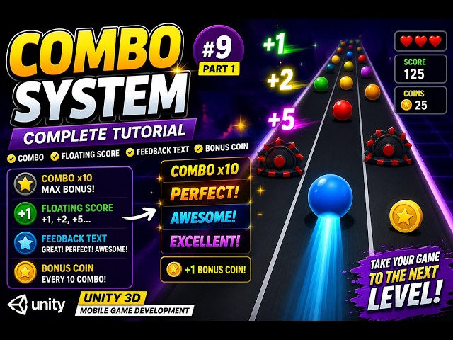 (Ep. 14) Build an Amazing Combo System in Unity 3D 🔥 | Floating Score + Feedback Text