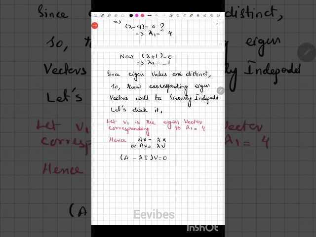 Linearly Independent Eigen Vectors in Linear Algebra