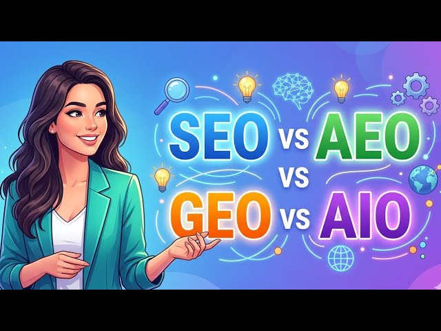 SEO vs AEO vs GEO vs AIO Explained 🚀The Future of Search & AI Visibility | The Network Fixer