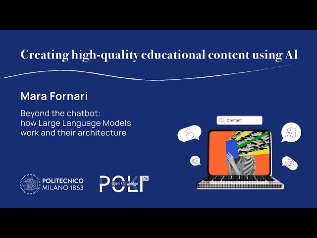 Beyond the chatbot: how Large Language Models work and their architecture (Mara Fornari)