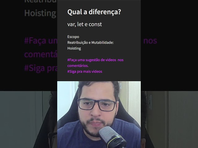 Qual a diferença entre let, cost e var ? #shorts #code #programação #javascript #11