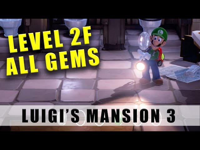 Luigi's Mansion 3 Level 2 Gems All Floor F2 jewels