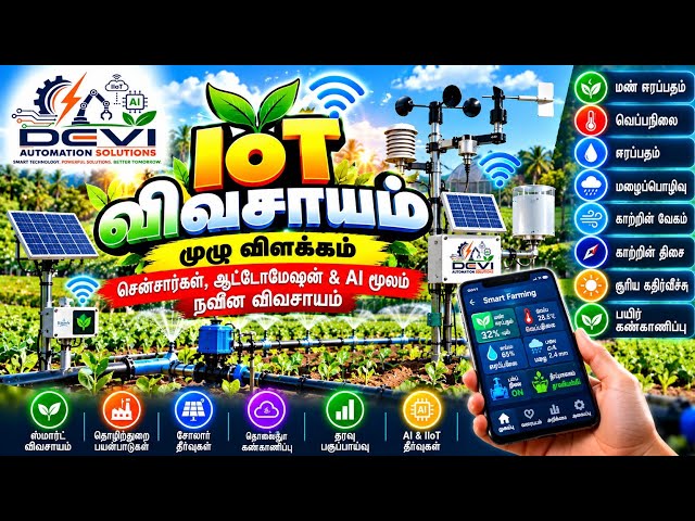 77T.🌱 IoT Farming Explained | Smart Agriculture, Sensors, Automation & AI-Tamil 