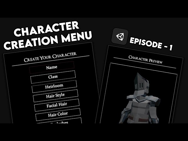 Create a CHARACTER CREATION SCREEN In Unity - EP. 1 Character Preview