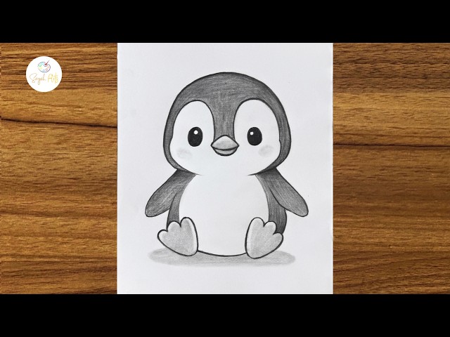 How to draw a cute Penguin | Easy drawing for beginners step by step |Drawing tutorial for beginners