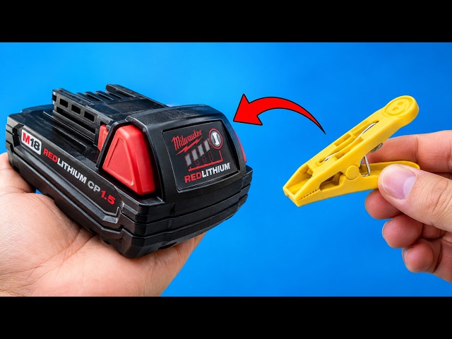 🔋Never Buy Drill Batteries Again! Use a Plastic Clamp and Watch What Happens!😱