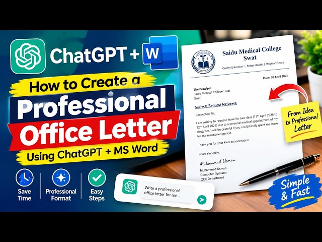 How to Create a Professional Office Letter Using ChatGPT + MS Word